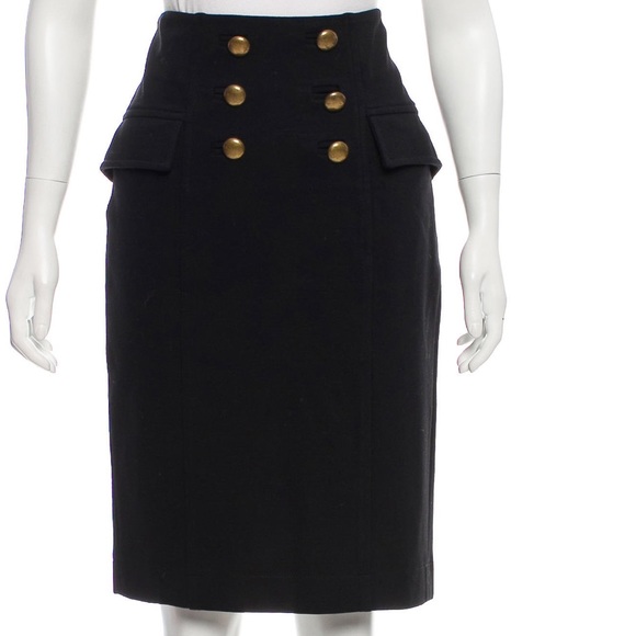 Diane Von Furstenberg Dresses & Skirts - 💋 DVF Manola pencil skirt buttons high waist 6